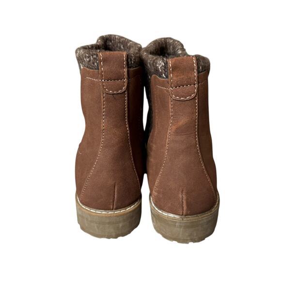 St. John's Bay Delvin Block Heel Booties Dark Cognac Brown Women's Size 11 - Picture 4 of 7